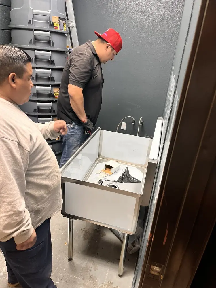 Commercial plumbing and sink installation in West Lynn